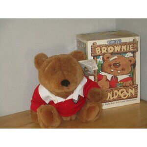 Land's End Authentic Brownie Muldoon Rugby Bear w Band-Ai Tag Box Good Pre Owned